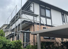 秋田市新屋S様邸　補修工事（幕板交換・雨樋交換）が着工しました
